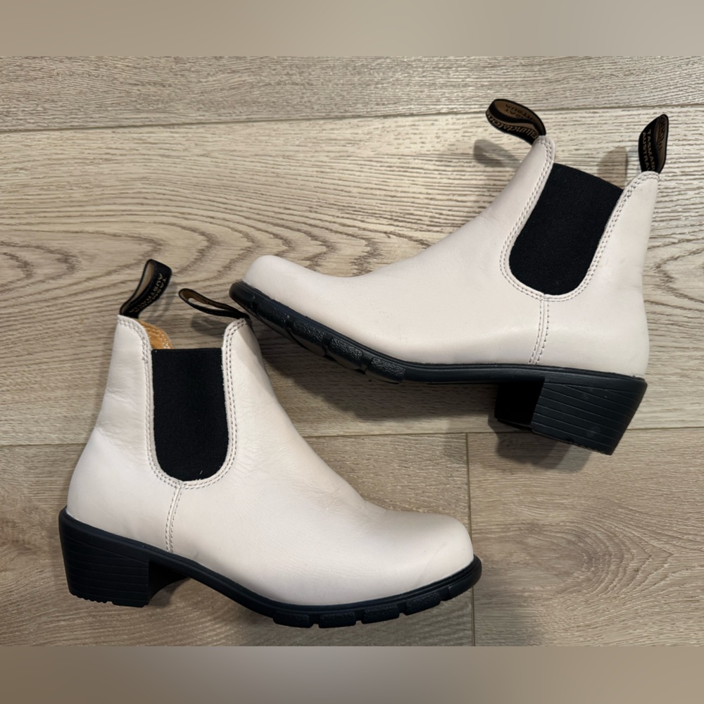 New Blundstone 2160 Pearl White Heeled Chelsea Boot BL2160 White 7